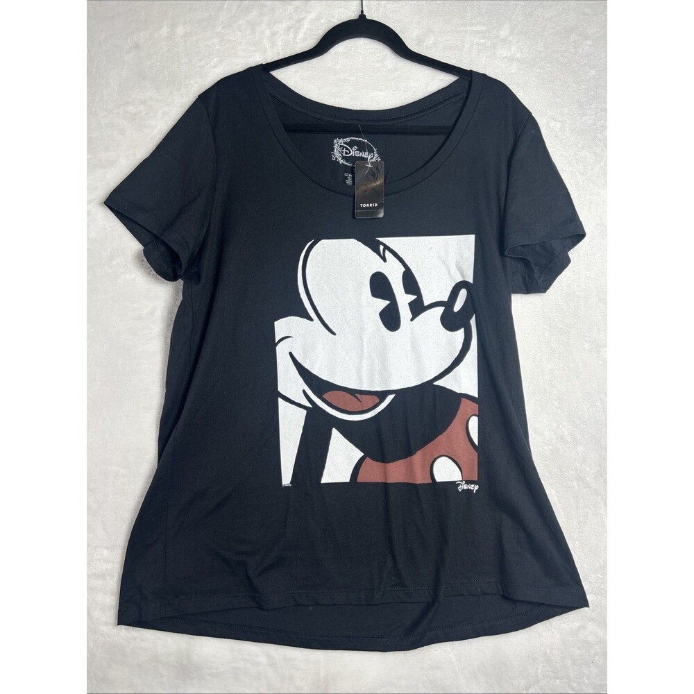 Torrid Disney T-Shirt Women’s Size 1 Retro Mickey Mouse Cap Sleeve New